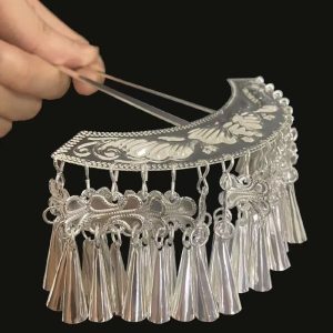 ethnic minority clothing accessories miao silver style silver plated aluminum sheet materials for hair accessories