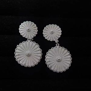 trendy handmade miao silver hoop earrings | new chinese style | premium vintage silver jewelry