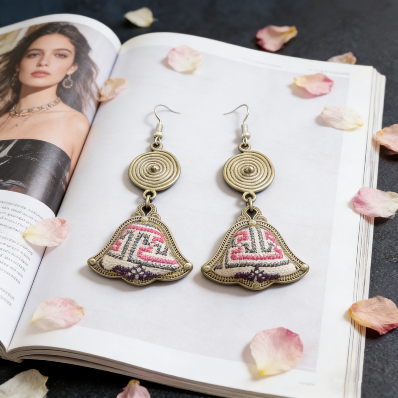 Vivid Pattern Bell Melody Earrings - 图片 5