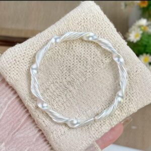 Twisted Mobius Sterling Silver Cuff Bracelet - Minimalist Matte Finish Open Bangle