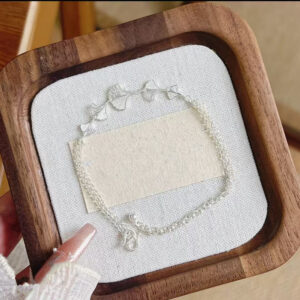 Ginkgo Leaf Sterling Silver Bracelet - Dainty Nature-Inspired Adjustable Chain Jewelry